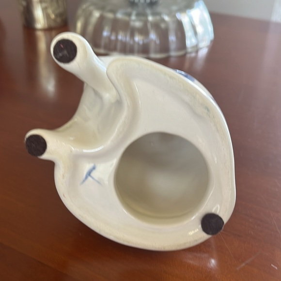 Vintage ceramic cat figurine blue and white - Picture 3 of 4